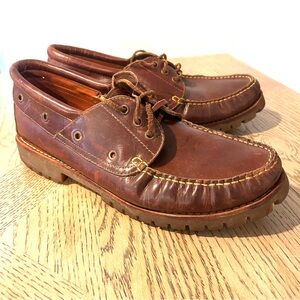 Samuel Windsor Casual Brown Leather Lace Up Shoes Men Handmade Size 11